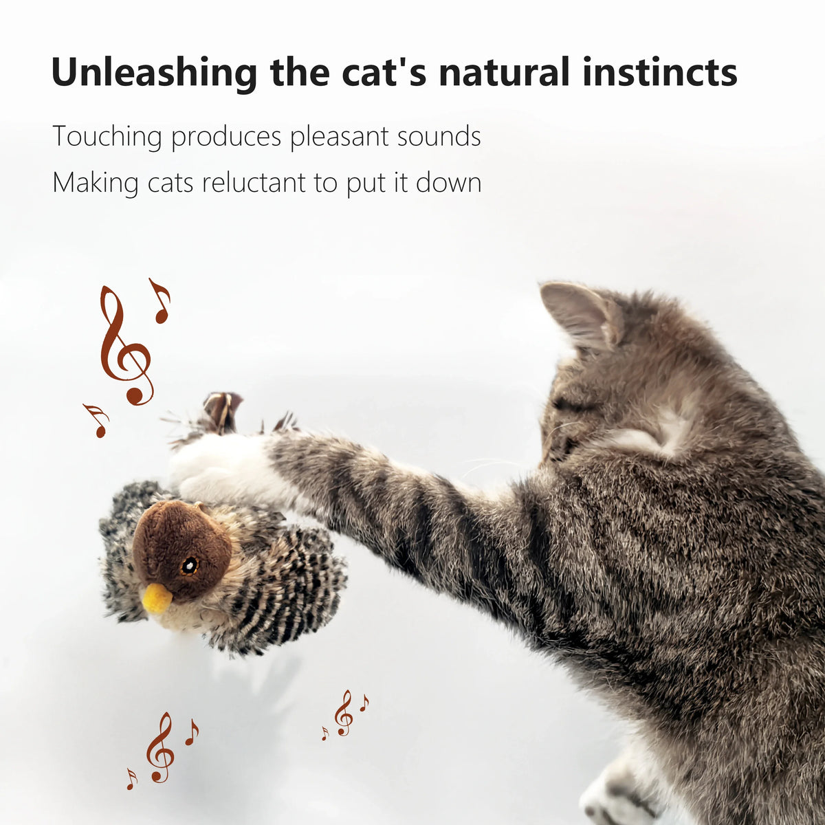 Juguete Pájaro Eléctrico para Gatos | Interactivo con Sonido y Plumas