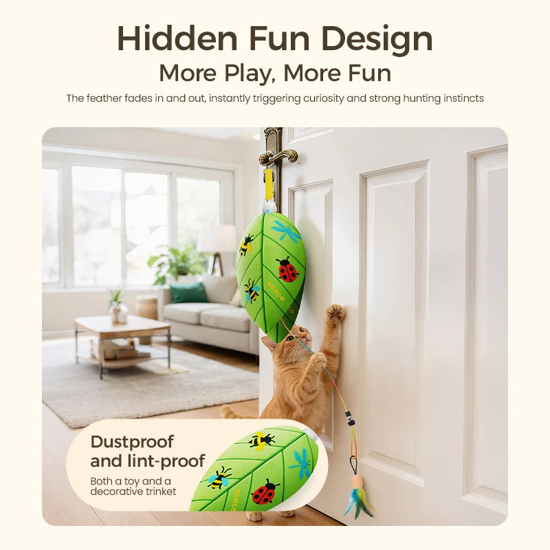 Juguete Automático para Gatos – Pluma Interactiva ROJECO | Carga USB