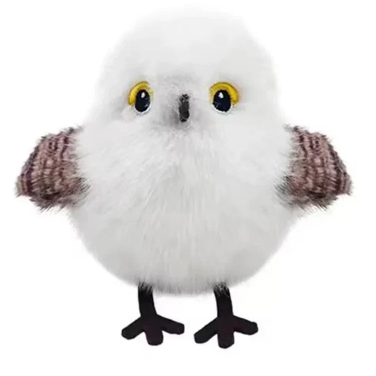 Pájaro interactivo para gatos, modelo blanco, de peluche con patas