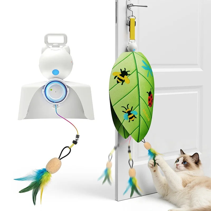 Juguete Automático para Gatos – Pluma Interactiva ROJECO | Carga USB